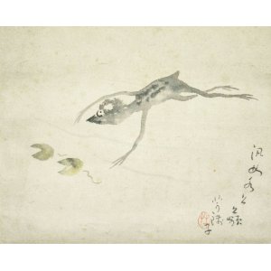 画像: 小川芋銭画幅「河童」