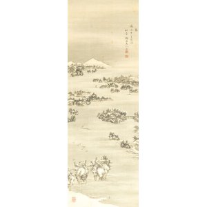 画像: 菅井梅関画幅「松島真景」