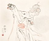 画像: 伊東深水素描額「鏡獅子」