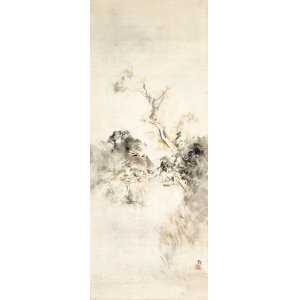 画像: 石川欽一郎画幅「水郷風景」