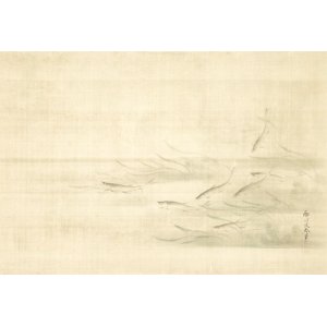 画像: 狩野融川画幅「鮎」