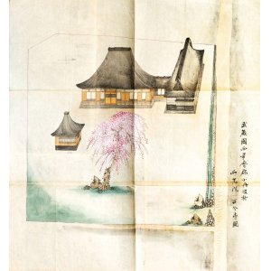 画像: 武蔵国西多摩郡小丹波村寺社絵図面５枚