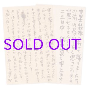 画像: 中川一政葉書２通