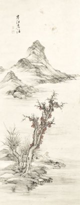 画像: 釧雲泉画幅「寒江老漁図」
