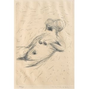 画像: 織田広喜銅版画額「裸婦」(104030)