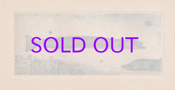 画像1: 駒井哲郎銅版画「小さな魚」