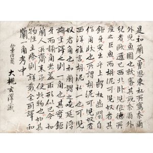 画像: 大槻玄沢草稿幅「奈爾外児魚図」