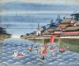 画像: 上方系泥絵額「竜宮城」