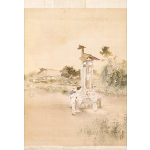 画像: 鏑木清方画幅「夏の朝」