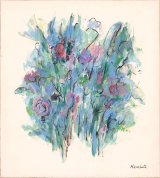 画像: 難波田龍起色紙「花」