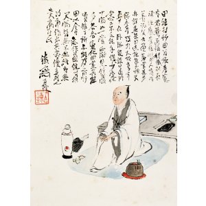 画像: 富岡鉄斎画幅「田能村竹田像」