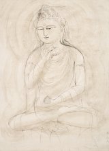画像: 村上華岳画幅「観音」