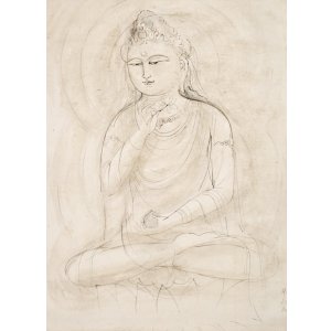 画像: 村上華岳画幅「観音」