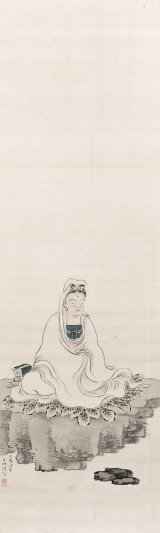 画像: 野田青石画幅「白衣大士図」