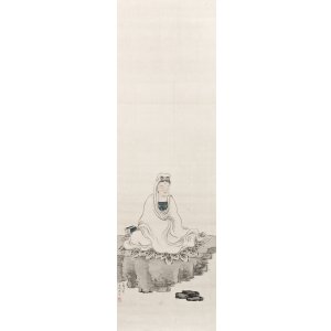 画像: 野田青石画幅「白衣大士図」