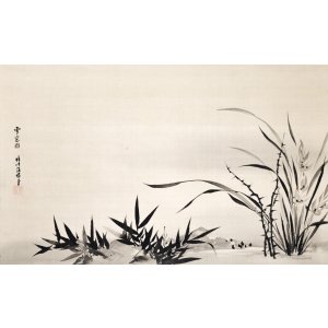 画像: 狩野晴川院画幅「雪窓図」