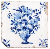 画像: オランダ・デルフトタイル「花壷」