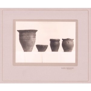 画像: 国後嶋泊村出土の土器（四個）写真　河野常吉コレクション