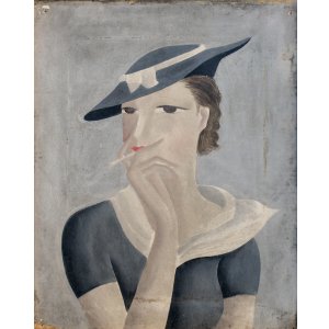 画像: 東郷青児画額「婦人像」