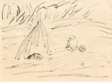 画像: 林倭衛画額「畑の犬」