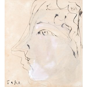 画像: 林武色紙額「横顔」