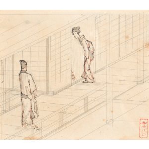 画像: 小村雪岱挿絵草稿