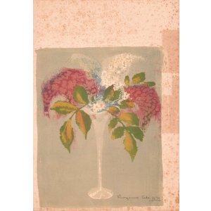 画像: 織田一磨石版画「花」