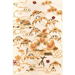 画像: 芹沢型絵染額「伊作紙漉」