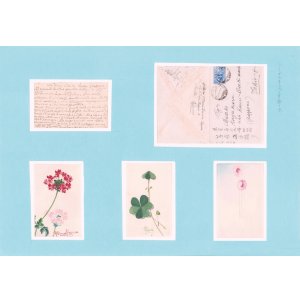 画像: ラグーザ玉肉筆絵葉書３枚・書簡１通