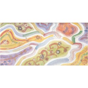 画像: 芹沢銈介印刷画幅「陽に萌ゆる　帳」