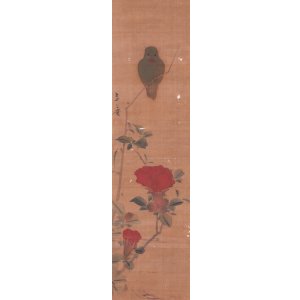 画像: 菊池容斎マクリ「花鳥図」