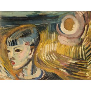 画像: 阿部金剛画額「御宿にて」