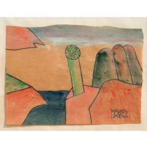 画像: 梅野亮画額「神を考える風景5」