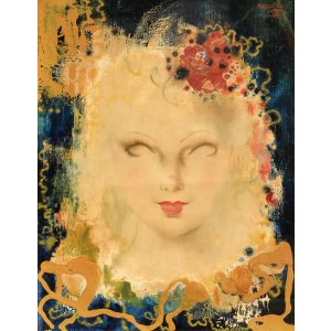 画像: 高野三三男画額「女性」