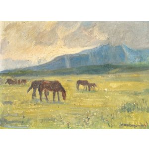 画像: 中川八郎画額「放牧」