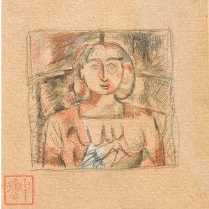 画像: 今西中通画額「女の顔」