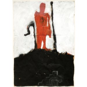 画像: マックス・ノイマン画額「赤い人物」