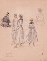 画像: ジョルジュ・ビゴー画稿２枚