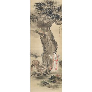 画像: 福田半香画幅「神仙虎獏」