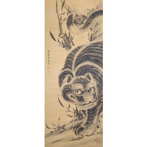 画像: 森蘭斎画幅「虎図」