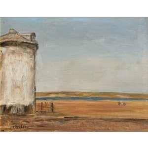 画像: 刑部人画額「能取湖畔」