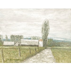 画像: 神田日勝画額「農道」