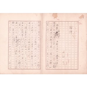 画像: 石塚友二草稿「帰郷」
