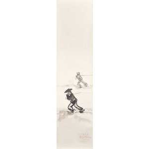 画像: 関根正二画幅「地引網」