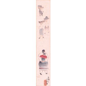 画像: 野長瀬晩花絵短冊「京城にて」