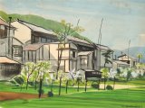 画像: 中西利雄水彩画額「風景」