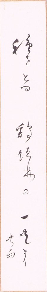 画像: 皆川爽雨短冊「種をとる」