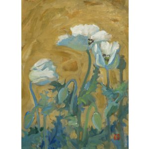 画像: 林重義油彩額「芥子」