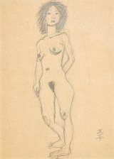 画像: 松田正平素描額「裸婦」