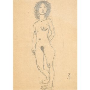 画像: 松田正平素描額「裸婦」